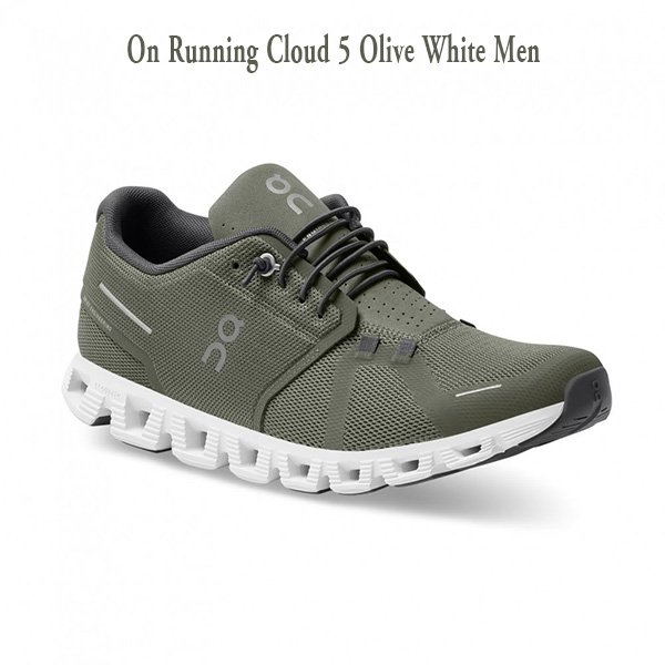 On Running Cloud 5 Olive White Men 1