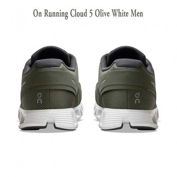 On Running Cloud 5 Olive White Men 2