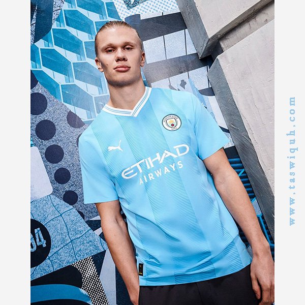 Manchester City 23 24 Home Authentic Jersey 3