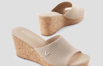 Round-Toe Wedge Sandal By VIVAIA (1)
