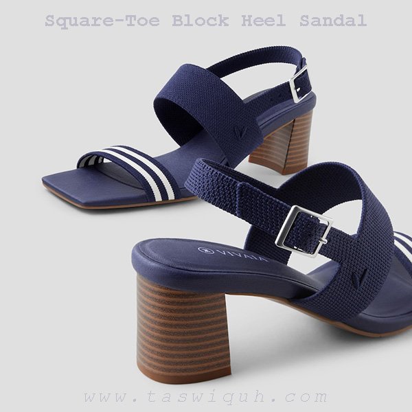 Square Toe Block Heel Sandal 5