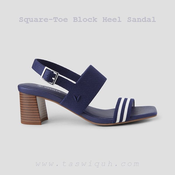 Square Toe Block Heel Sandal 6