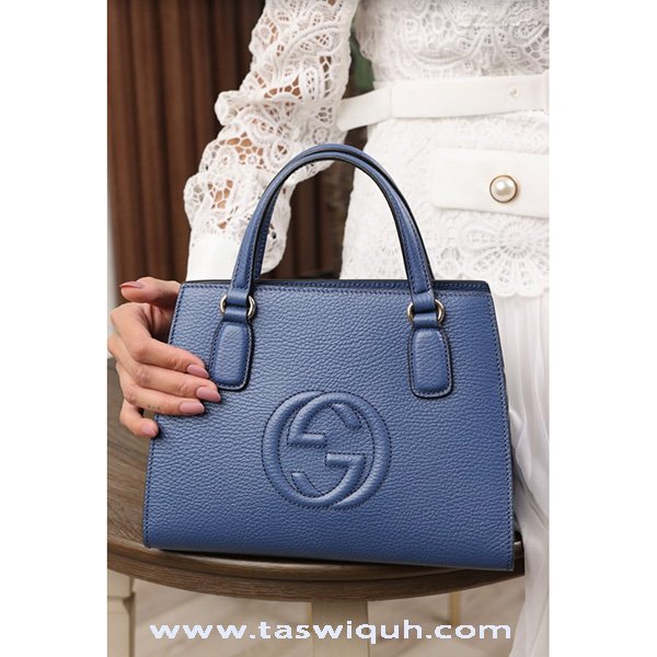 Gucci Bag Ladies Leather Blue 3