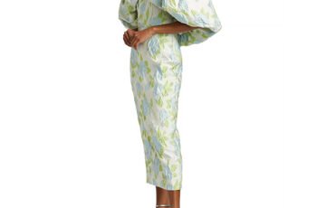 Amsale Floral Cocktail Dress-Ice Floral (5)