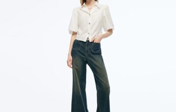 Denim High-Waist Flared Jeans (1)
