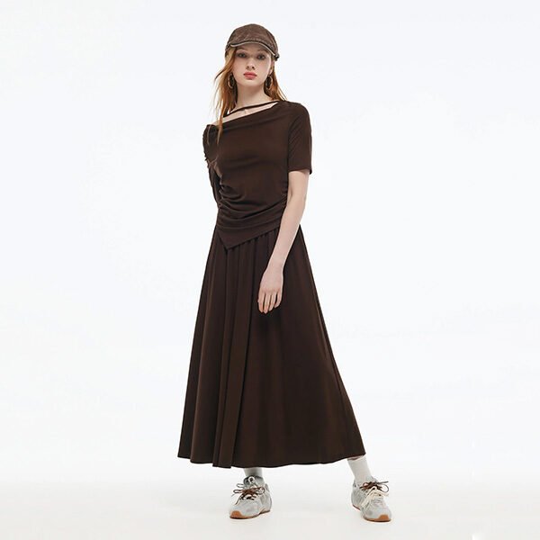 Tencel Blend Two-Piece Set Chocolate Brown