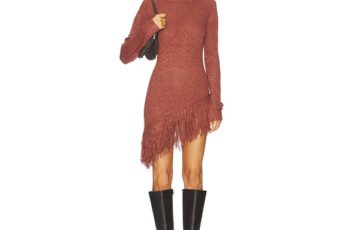 Fringed Turtleneck Mini Dress (4)