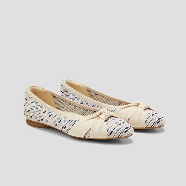 Round-Toe Knotted Flats Bibi