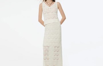 Linen Cotton Side Slit Openwork Skirt–Off White (1) Linen Cotton Side Slit Openwork Skirt–Off White (1)
