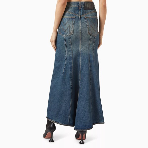 MARC JACOBS Fluted Maxi Skirt in Denim 3
