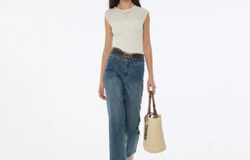Women Ankle Tapered Denim Jeans–Mid Denim (5)