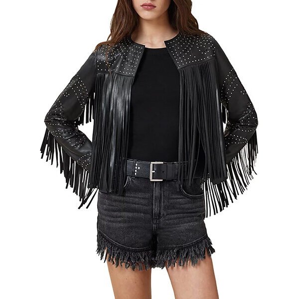 ALLSAINTS Asta Leather Jacket-Black