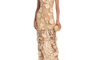 AQUA 3D Floral Long Gown-Gold Exclusive (1)
