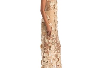 AQUA 3D Floral Long Gown-Gold Exclusive (4)