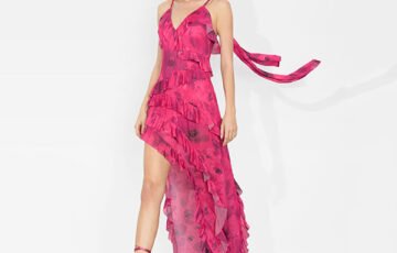 Alice Olivia Nelia Maxi Dress-Raspberry Floral (4)
