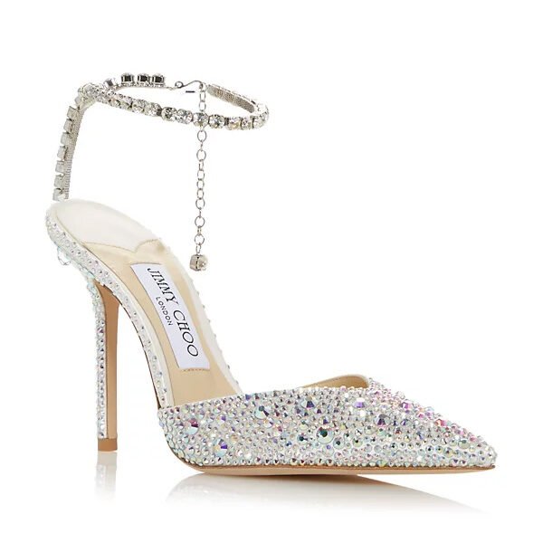 Jimmy Choo Saeda 100 Crystal Embellished Pumps