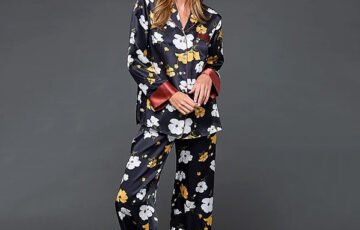 Silk Pajama Set-Blossom Floral Print (5)