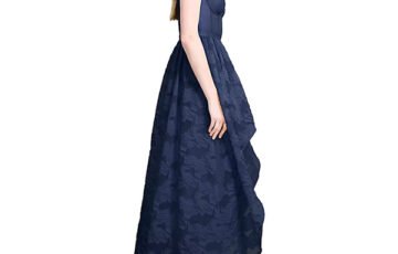BCBGMAXAZRIA High Low Organza Gown-Navy (5)