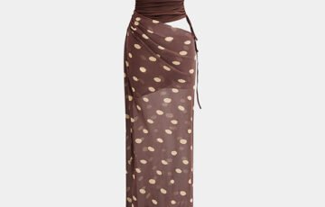 Polka Dot Strapless Maxi Dress (6) Polka Dot Strapless Maxi Dress (6)
