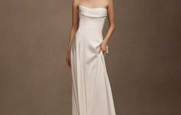 Jenny Yoo Lee Satin Wedding Gown (1)