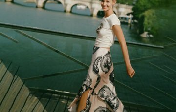 Maeve Satin Pull-On Midi Skirt-Ivory Pattern (1)