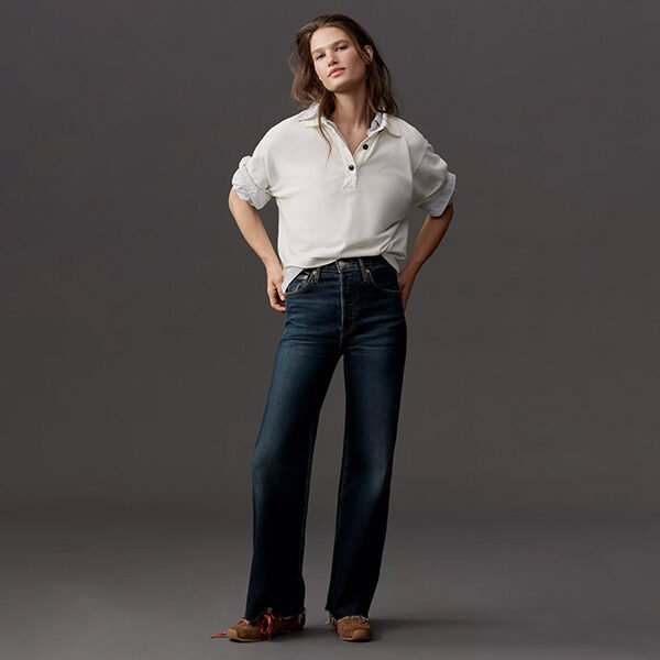 RE-DONE Crop Wide-Leg Jeans