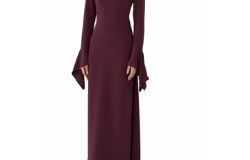 Solace London Blake Maxi Dress-Burgundy (2)