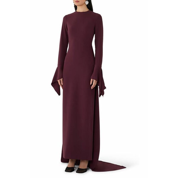 Solace London Blake Maxi Dress-Burgundy