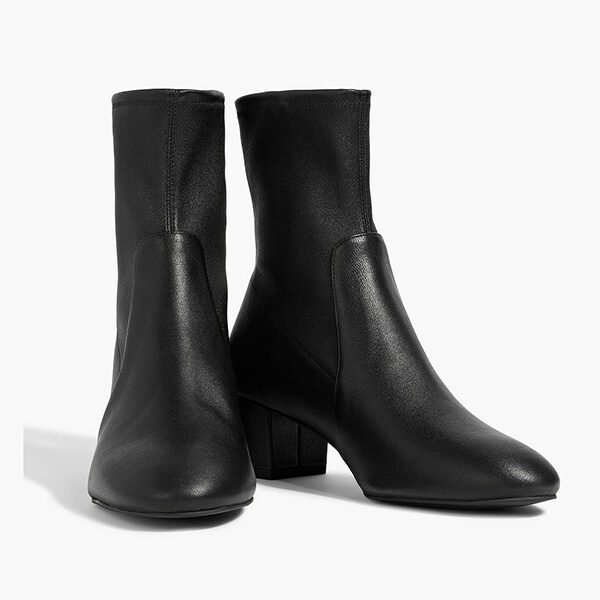 Stretch Leather Sock Boots