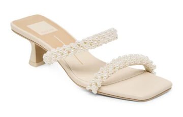 Dolce Vita Womens Boni Pearl Sandals-Vanilla (1)