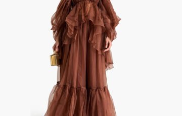 ZIMMERMANN Gathered Silk-Organza Maxi Skirt (1)