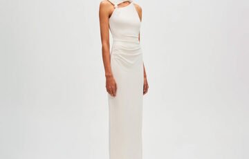 Ana Ivory Cupro Maxi Dress (2)