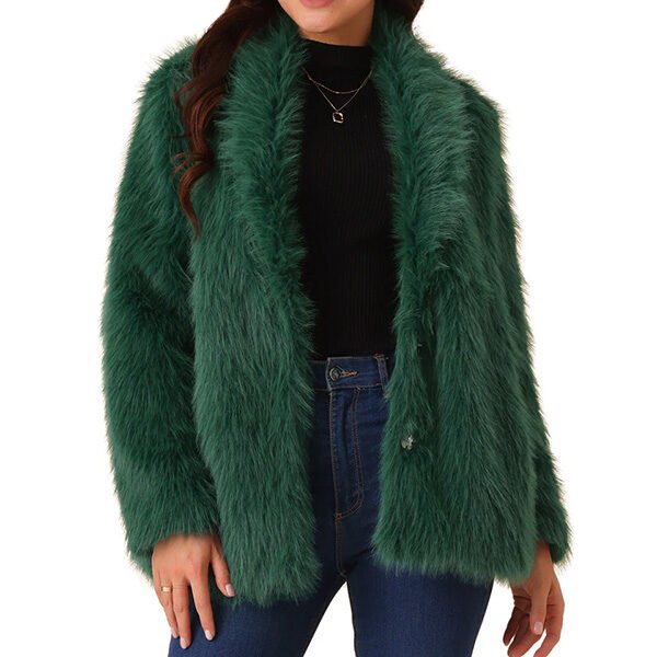 Womens Warm Faux Fur Jacket