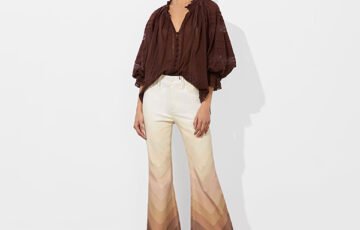 Alice Olivia Josephine Blouse in Mocha (2)