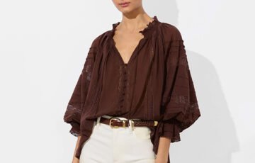 Alice Olivia Josephine Blouse in Mocha (4)