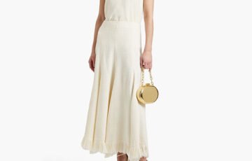 CHLOÉ Bow-Detailed Linen Canvas Top (1)