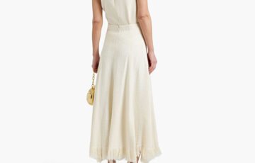CHLOÉ Bow-Detailed Linen Canvas Top (2)