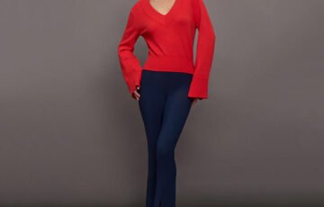 Carbon38 Bell Sleeve Off-Shoulder Sweater (3)