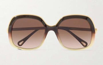 Chloé Aly Square Sunglasses-Brown (4)