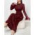 Modely Stand Collar Pleated Dress