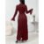 Modely Stand Collar Pleated Dress - Image 3