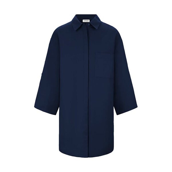 Staud Nico Shirtdress-Blue