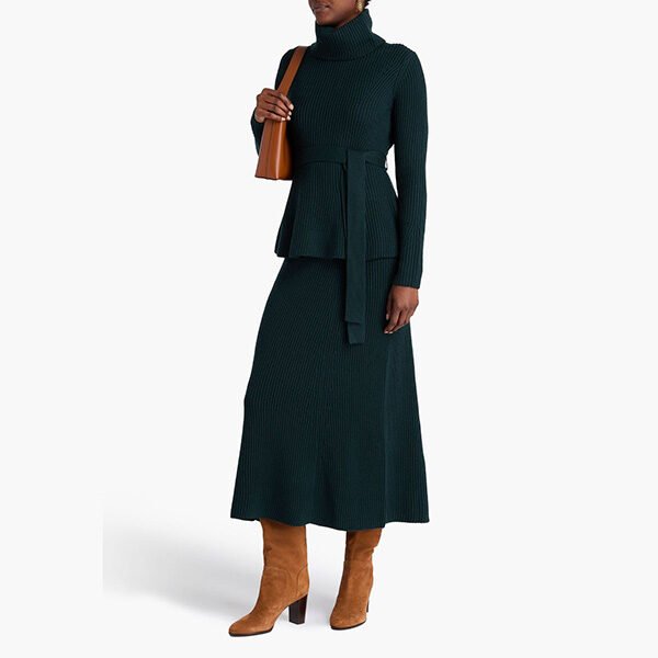 ZIMMERMANN Belted Wool Turtleneck Sweater