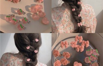 Girl Cute Series Peach Hair Clip Hairpin (1)