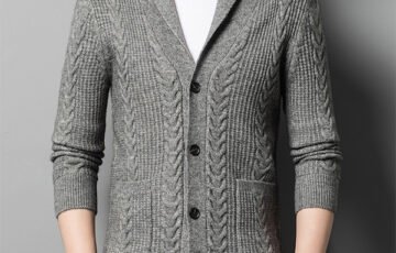 Men's Comfortable Knitted Casual Cardigan Jacket (1)