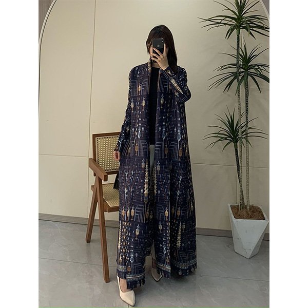 Pleated Kimono Robe
