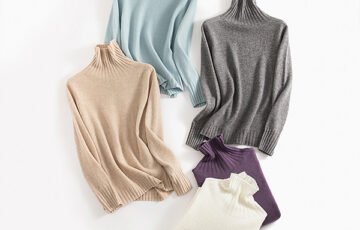 Pure Color Half Collar Seamless Knitted Sweater (2)