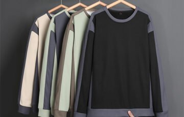 Rib Stitch Crew Neck Pullover Sweatshirt (5)
