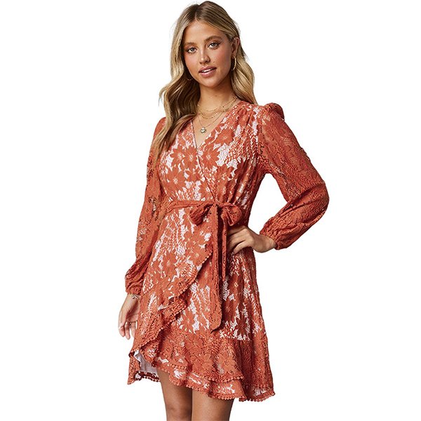Lace Wrap Dress