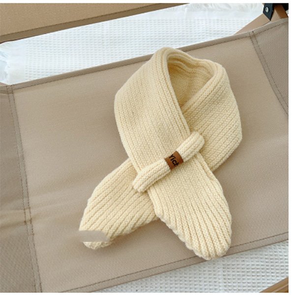 Childrens Solid Color Knitted Thermal Scarf 10